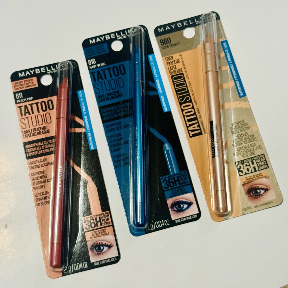 ✨ 3 Maybelline Tattoo Studio Eyeliner Bundle✨